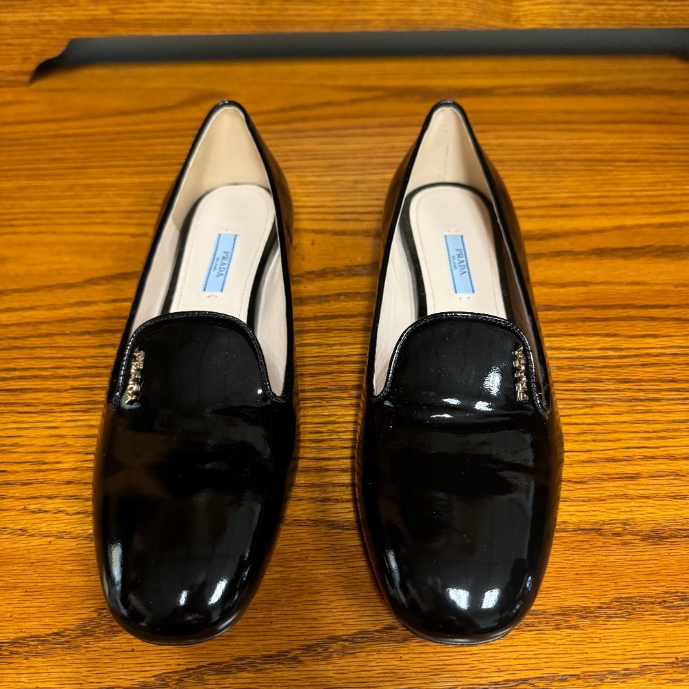 PRADA PATENT LEATHER LOAFERS